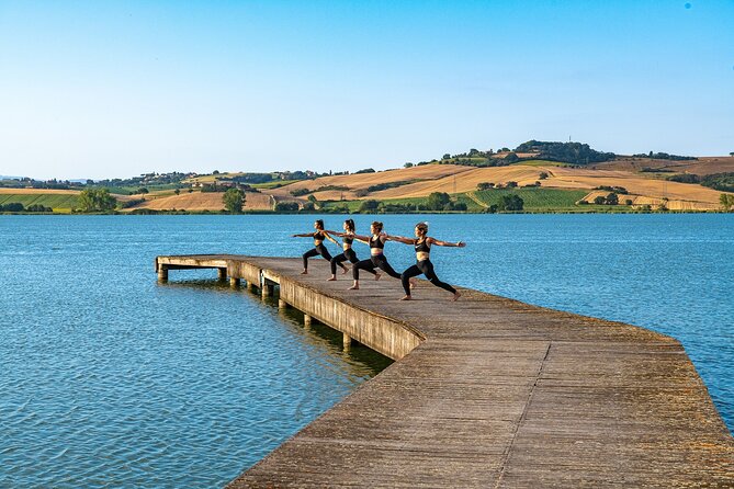 Relax and Nature: Yoga Lesson on the Shore of the Lake With Picnic
